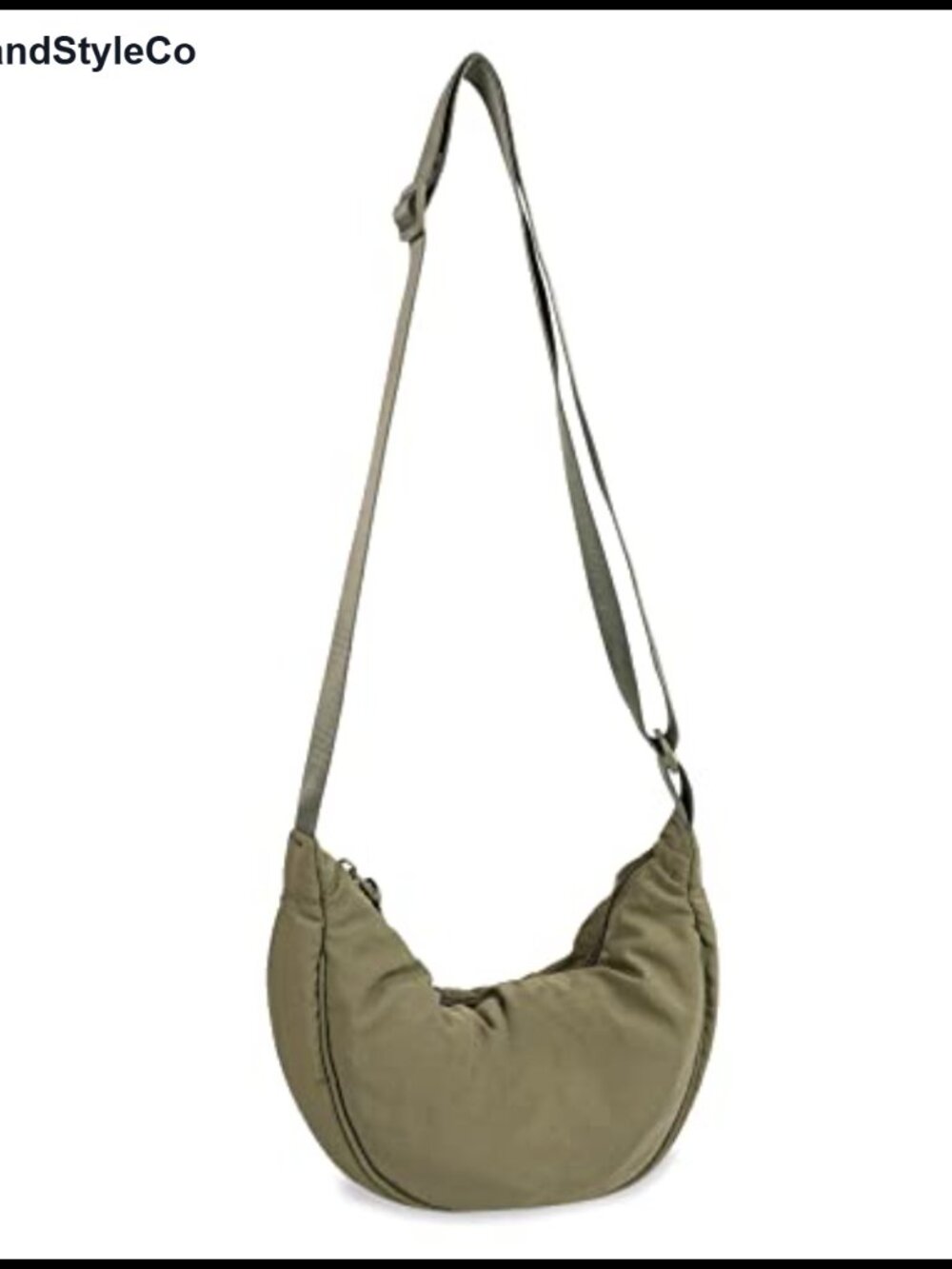EVGLOW Nylon Crescent Crossbody Bag Small Sling Hobo Purse Adjustable Strap